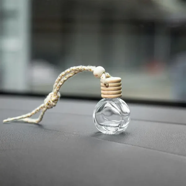 Mini Aromatherapy Bottle Pendant For Car Essential Oil Diffuser Car Glass Bottle Empty Pendant Bottle For Home Decor - Image 2