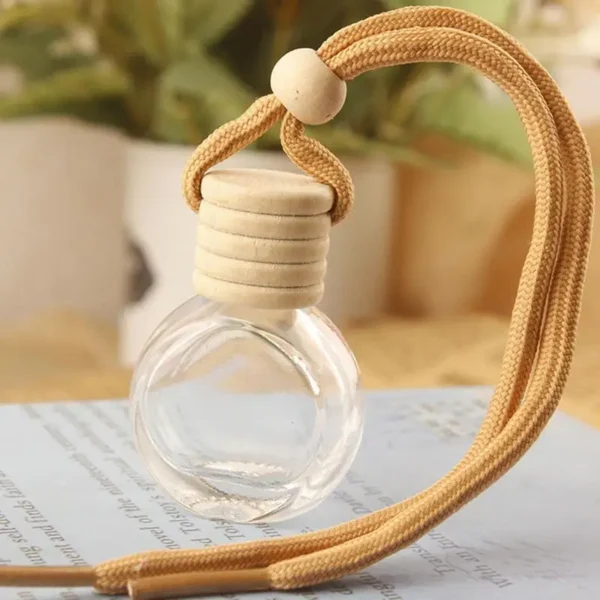 Mini Aromatherapy Bottle Pendant For Car Essential Oil Diffuser Car Glass Bottle Empty Pendant Bottle For Home Decor