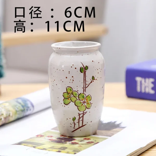 Mini Flower Ceramic Flowerpot Korean Ins Color Hand-painted Desktop Thumb Flowerpot Balcony Meat Flowerpot Family Garden - Image 5